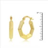 Classic Gold 14K Yellow Gold, Geometric 22x20mm Hoop Earrings - Gold - 2 of 3