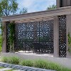 Lirago Black 72 in. Galvanized Metal Outdoor Privacy Screens Garden Outdoor Fence - 3 of 4
