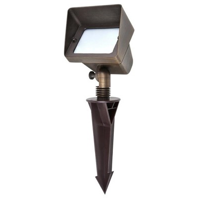 Elegant Lighting Cast Brass FLOOD LIGHT W2.75in D5.25in H8in ANTIQUE BRASS  MR11/ MR16 dual socket