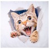 The Lakeside Collection Cat Memory Foam Bath Rugs & Shower Curtain Complete 16 Pc Set - 2 of 4