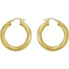 14k Yellow Gold 4.5mm Full Twist Round Circle Hoop Earrings - 3 of 4