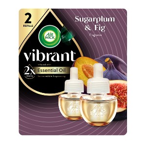 Air Wick Vibrant Scented Oil Air Freshener Refills - Sugarplum & Fig - 1.34 fl oz/2pk - 1 of 4
