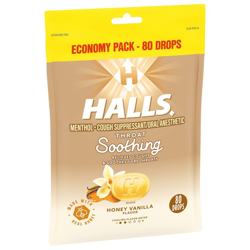 Halls Cough &#38; Throat Relief - Honey Vanilla - 80ct, 6 of 13