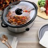 Better Chef 6 Quart Oval Slow Cooker with Removable Stoneware Crock in Stainless Steel - 3 of 4