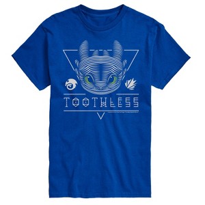 Men's - How to Train Your Dragon - Toothless Line Art Short Sleeve Graphic T-Shirt - 1 of 4