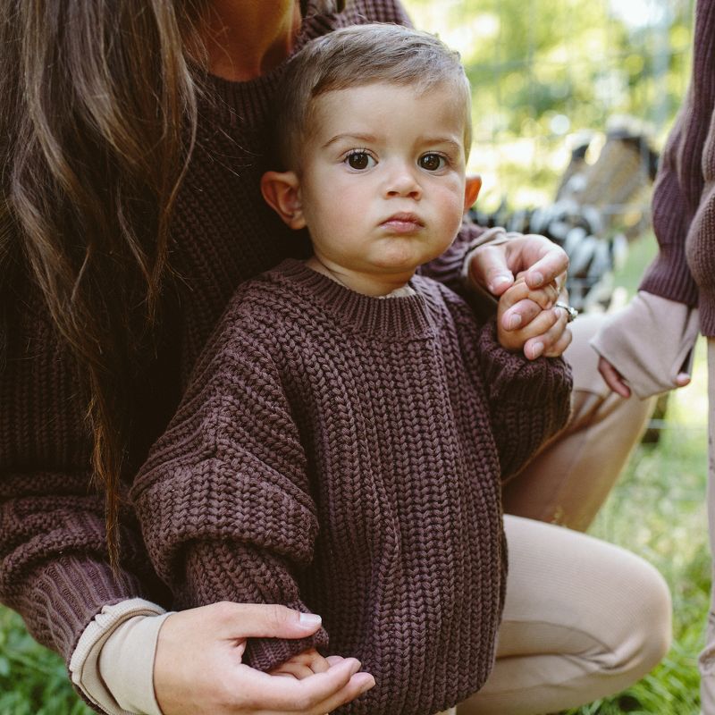 Goumi Baby Organic Chunky Knit Sweater, 3 of 8