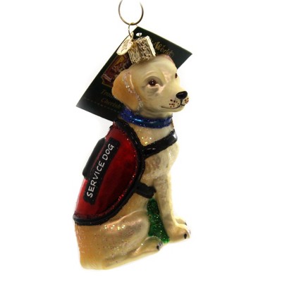 Old World Christmas 4.0" Service Dog Ornament Trained Support  -  Tree Ornaments