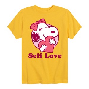 Boys' - Peanuts - Belle Self Love Heart Hug Short Sleeve Graphic T-Shirt - 1 of 4