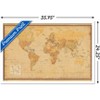 Trends International Antique World Map 2024 Framed Wall Poster Prints - 3 of 4