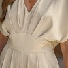 Women's Breezy Crinkled Chiffon Surplice Neckline Wide Leg Jumpsuit - Cupshe - 2 of 4