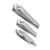 Unique Bargains Stainless Steel Fingernail Slanted Toenail Clippers Nail Clippers Set Silver Tone 3 Pcs - 2 of 4