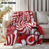 Lomsoe Candy Explosion Printed Throw Blanket, Soft Flannel Couch Cover, Modern Candy Cane Spiral Pattern, Ideal Christmas Gift. - 2 of 4