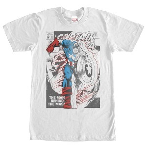 Men's Marvel Captain America Behind the Mask T-Shirt - 1 of 4