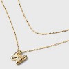 14K Gold Dipped Initial Bubble Multi-Strand Pendant Necklace - A New Day™ Gold - 4 of 4