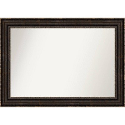 42"x30" Non-Beveled Stately Bronze Wall Mirror - Amanti Art: Modern Rectangular, Polystyrene Frame, Wall Mount