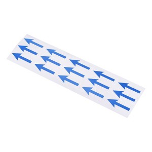 Unique Bargains Industrial Work Inspection Indicator Long Arrow Self-Adhesive Labels 2" x 0.8" Blue - 1 of 4