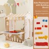 Topteng Kid Outdoor Playhouse with Light Strip and Building Blocks - 3 of 4