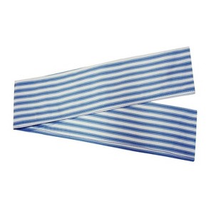 Commonwealth ThermaLogic Ticking Stripe Stylish Pinstripe Printed & Prescott Base 2-Piece Window Tieback - 44x3" Navy - 1 of 3