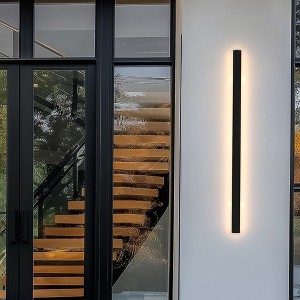 DORESshop 39.37in Outdoor Black LED Wall Light 30W Waterproof IP65, Remote Color Temperature Control, , for Corridors, Gardens, and Entryways - 1 of 4