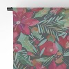 CayenaBlanca Watercolour Christmas Flowers Single Panel Sheer Window Curtain - Society6 - image 4 of 4