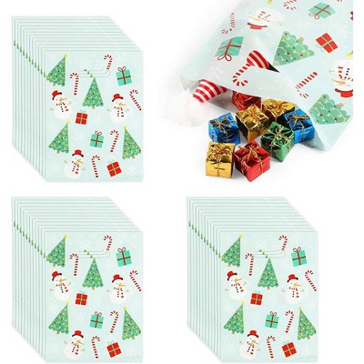 Okuna Outpost 100-Pack Small Gift Bags Christmas Party Favors Gift Bags with Handles, 9" x 12"
