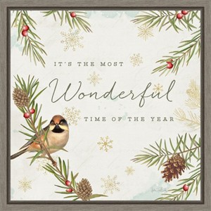 Amanti Art Christmas Tradition IV (Bird) by Katie Pertiet Canvas Wall Art Print Framed 16 x 16-in. - 1 of 4