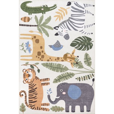 Nuloom Felipa Safari Graphic 4x6 Machine Washable Area Rug For Living ...