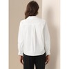 INSPIRE CHIC Women's Work Long Sleeve Embroidery Collar Button Down Shirt - 3 of 4