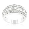Slickblue Women’s Classic 3-Row Channel Set Ring – Sparkling Cubic Zirconia for a Luxurious Shine, Size 5-10 - 2 of 4