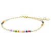 SHINE by Sterling Forever Iridiana Beaded Anklet - 2 of 2