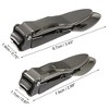 Unique Bargains Stainless Steel Nail Clippers Portable Nail Clipper Set for Nail Care 2 Pcs - 4 of 4