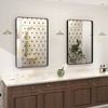 Apmir 24 in. W x 36 in. H Rectangular Aluminum Alloy Framed and Tempered Glass Wall Mirror in Matte Black - 2 of 4