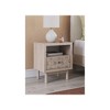 Signature Design by Ashley Birkmore One Drawer Nightstand with USB Charging Port, Light Oak Finish, Floral Accent Drawer, Tan - 2 of 4
