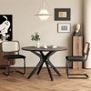 PexFix 47.2" Solid Wood Round Dining Kitchen Table for 4-6 People Modern Farmhouse Dining Room Tables for Dinette Restaurant Walnut - 4 of 4