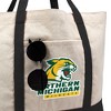 Northern Michigan University Primary Logo Canvas Tote Bag With External Pocket, Reusable Shoulder Bag for Shopping, School, Beach - 2 of 4