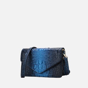 MKF Collection Sophisticated Halloween Vanta Croc-Embossed Saddle Crossbody  Bag by Mia K - 1 of 4