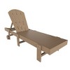 WestinTrends Malibu 2 Piece Adirondack Poly Reclining Chaise Lounge With Wheels - 2 of 4