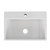 Gulches 20 in 14 Above-Counter Square Vessel Sink in White Ceramic with Modern Artistic Design Premium Material Scratch-Resistant for 32-Inch Cabinets - 2 of 4