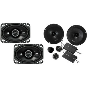 Kicker 46CSS654 CS-Series CSS65 6.5-Inch (160mm) Component System with .75-inch tweeters w/ 43DSC4604 4x6" Coaxial Bundle - 1 of 4