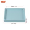 Unique Bargains Indoor Ceramic Square Plant Pot Saucers Tray 2 Pcs - 2 of 4