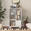 GlasFlength Decorative Storage Cabinets Modern Glass Door Cabinet with Adjustable Shelves for Living Room Bedroom, White, 25.6"*11.8"*39.4" - 3 of 4