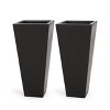 Christopher Knight Home Ella Outdoor Modern Cast Stone Planters (Set of 2) - 2 of 4