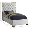 Meridian Furniture,Lana Velvet Bed - 2 of 3