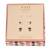 FAO Schwarz Gold Tone Kitty  Trio Earring Set - 2 of 2