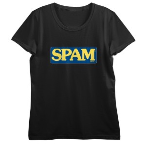 Spam 1937 Logo Crew Neck Short Sleeve Women's Black T-shirt - 1 of 4
