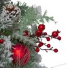 Northlight Flocked Artificial Mixed Pine and Red Ball and Berries Christmas Wreath, 40-Inch, Unlit - 2 of 3