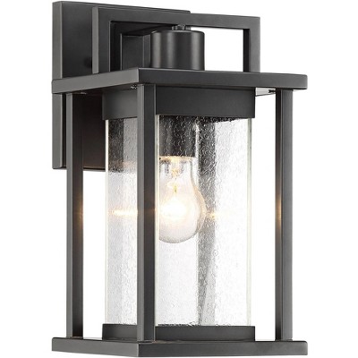 John Timberland Modern Outdoor Wall Light Fixture Painted Dark Gray 11" Spotted Clear Glass for Exterior House Porch Patio