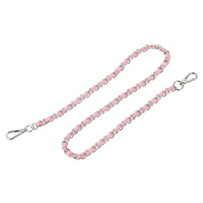 pink, silver tone