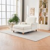 37.4"W Chenille Modern Mid-Century Oversized Comfort Sleeper Chaise Lounger Chair with Solid Wood Legs and Removable Cushions - 4 of 4