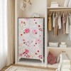 ZACHVO 8-Drawer Exclusive Pink Flower Floral Fabric Dresser – 2-Column, 4-Tier Large Capacity with Wooden Top - 2 of 4